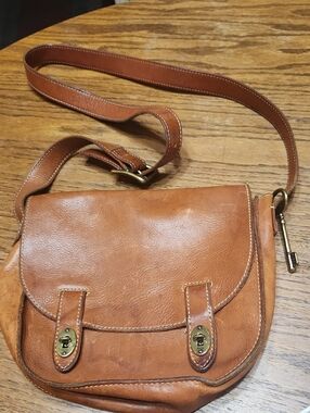 Fossil Austin Vintage Saddle Leather Crossbody